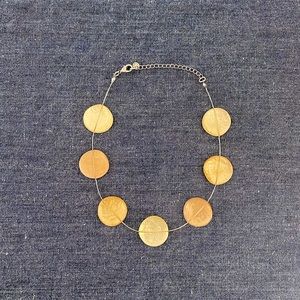 Mother of Pearl disc necklace